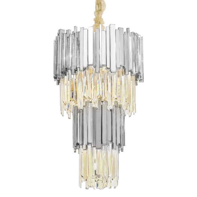 Люстра многоярусная Luxxu Modern Cascade Chandelier Silver Metal Glass 45 Серебряный Прозрачное Стекло Люстра многоярусная Luxxu Modern Cascade Chandelier Silver Metal Glass 45 Серебряный Прозрачное Стекло в Кирове | Loft Concept