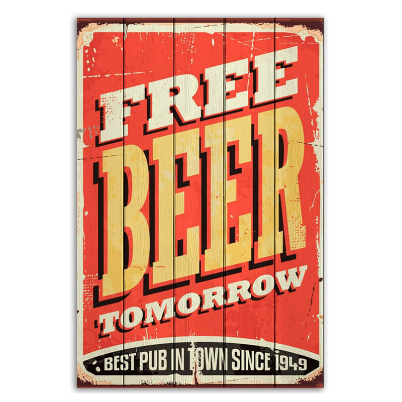 Постер Free Beer Tomorrow Постер Free Beer Tomorrow в Кирове | Loft Concept