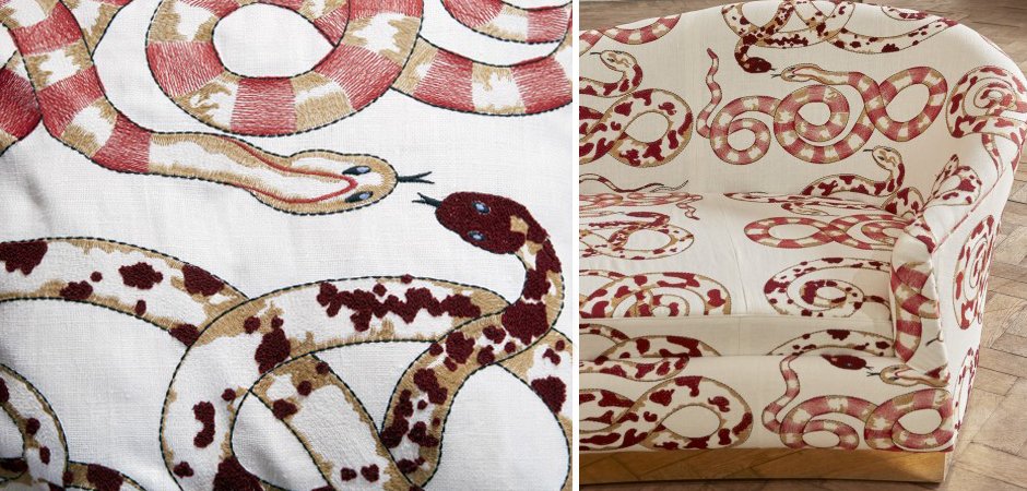 Диван KELLY SOFA Venimeuses Snake Embroidery Диван KELLY SOFA Venimeuses Snake Embroidery - Loft-Concept в Кирове