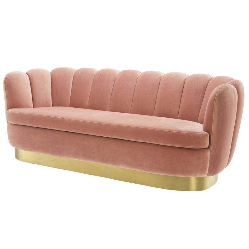 Диван Eichholtz Sofa Mirage nude Розовый пастельный Латунь Диван Eichholtz Sofa Mirage nude Розовый пастельный Латунь в Кирове | Loft Concept