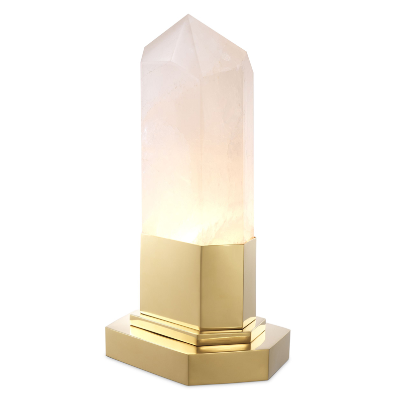 Настольная лампа Eichholtz Table Lamp Rock Crystal Золотой Молочный Настольная лампа Eichholtz Table Lamp Rock Crystal Золотой Молочный в Кирове | Loft Concept