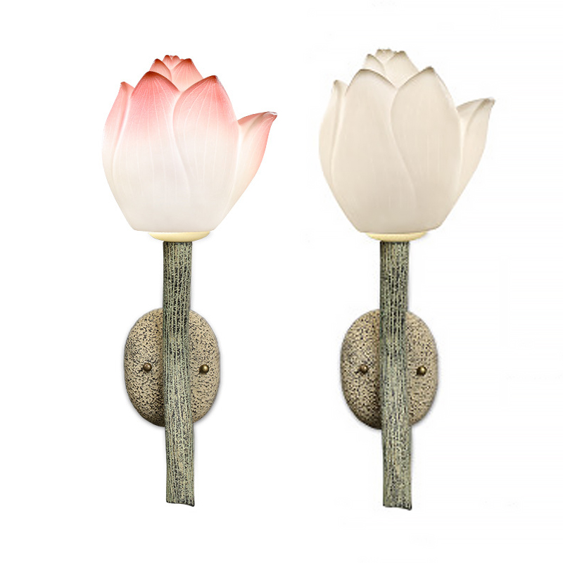 Бра Lotus Flower Sconce Розовый пастельный Белый Античный зеленый Бра Lotus Flower Sconce Розовый пастельный Белый Античный зеленый в Кирове | Loft Concept