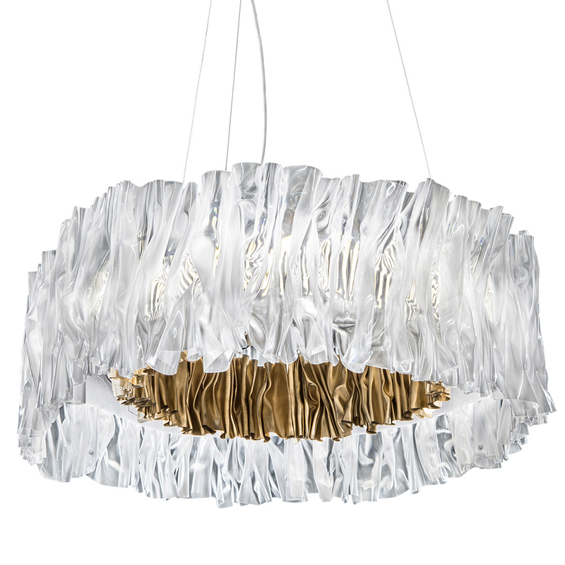 Дизайнерская Плиссированная люстра Pleated Chandelier Золотой в Кирове | Loft Concept 