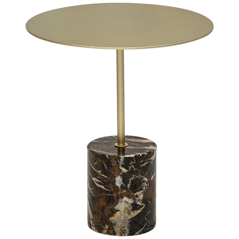 Приставной стол Thabi Dark Brown Side Table Золотой Коричневый Бежевый Приставной стол Thabi Dark Brown Side Table Золотой Коричневый Бежевый в Кирове | Loft Concept
