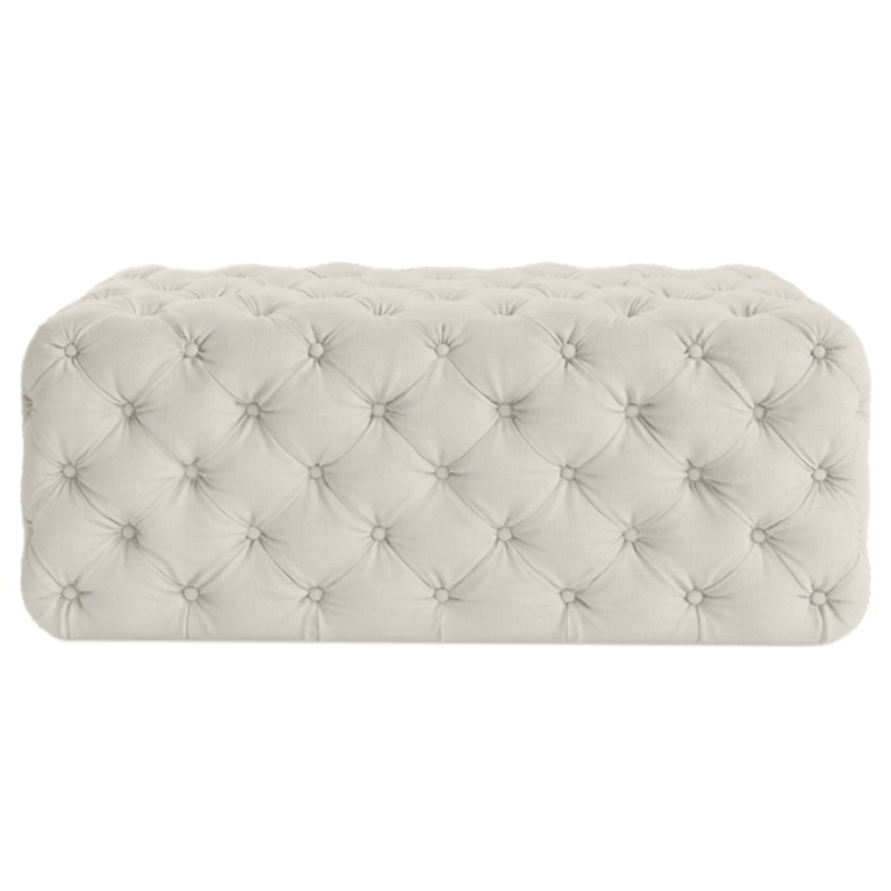 Оттоманка Capitone Rectangular Ottoman ivory ( слоновая кость ) Оттоманка Capitone Rectangular Ottoman ivory ( слоновая кость ) в Кирове | Loft Concept