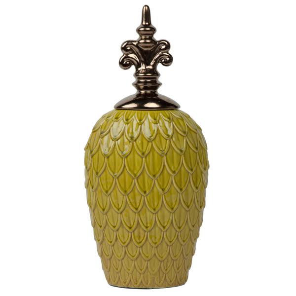 Ваза с крышкой Yellow Scales Бронза Желтый Ваза с крышкой Yellow Scales Бронза Желтый в Кирове | Loft Concept