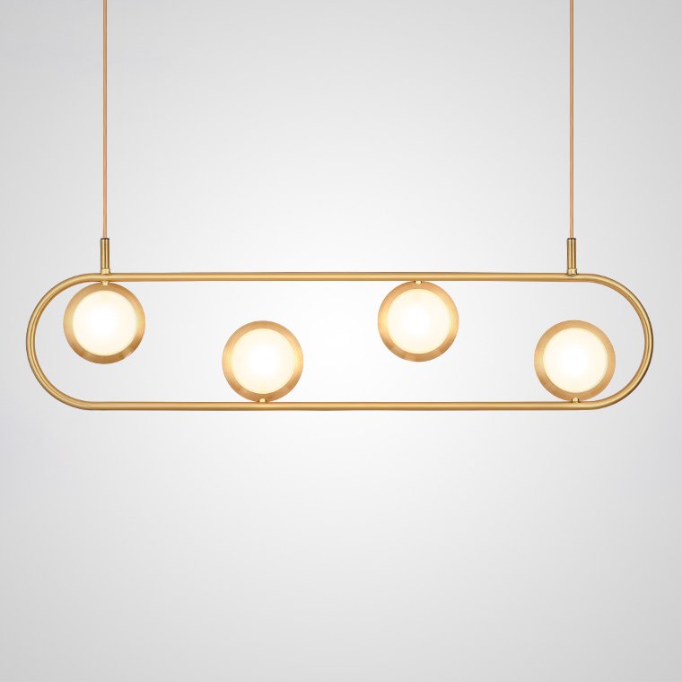 Люстра HOOP LED LONG Золотой Люстра HOOP LED LONG Золотой в Кирове | Loft Concept