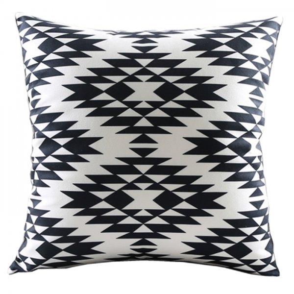 Декоративная подушка Black and White Pattern Черно-белый Декоративная подушка Black and White Pattern Черно-белый в Кирове | Loft Concept