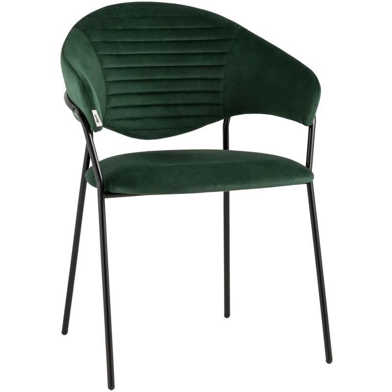 Стул Alexis Chair Зеленый Велюр Зеленый Черный Стул Alexis Chair Зеленый Велюр Зеленый Черный в Кирове | Loft Concept