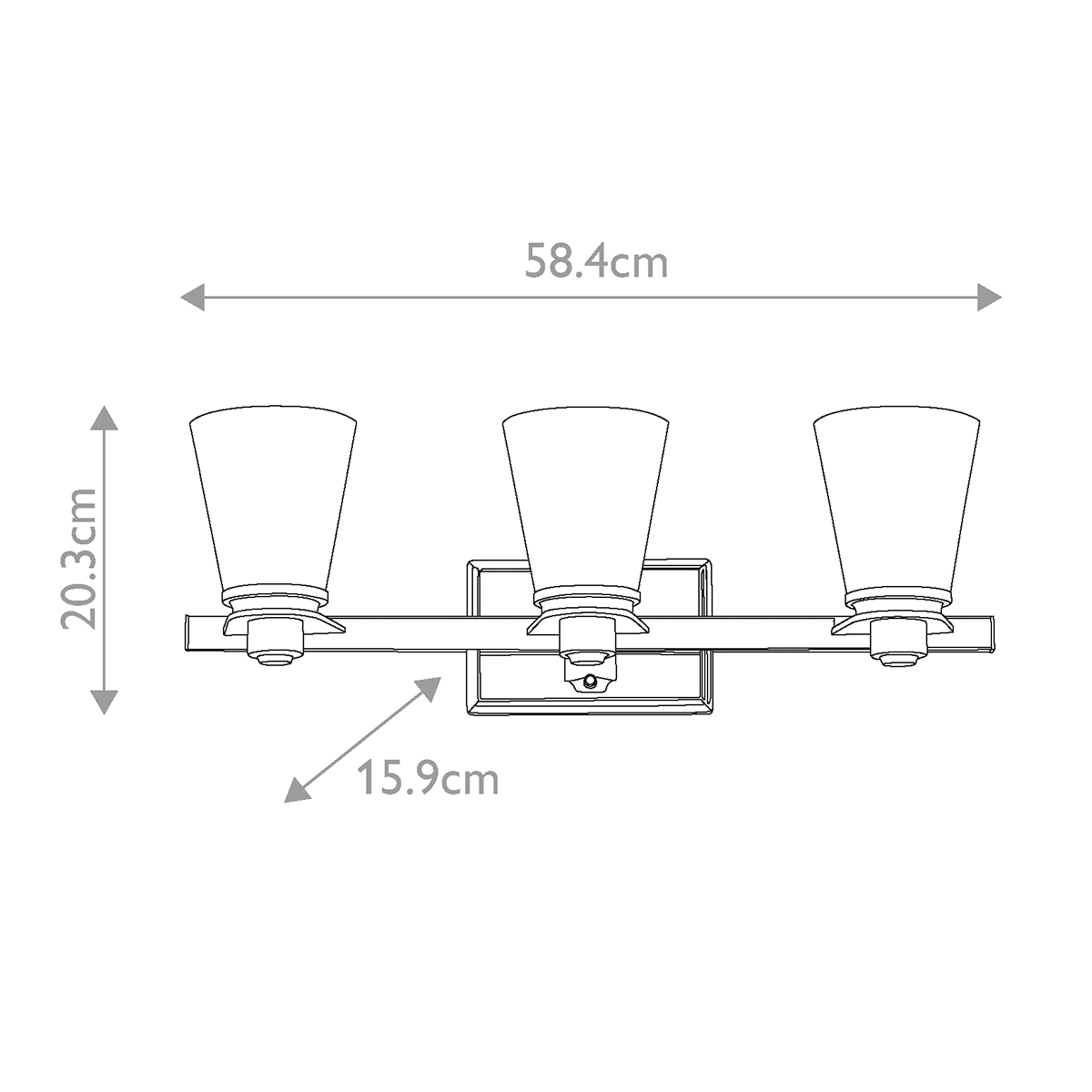 Бра для ванных комнат с белыми стеклянными конусными плафонами Hinkley в Кирове