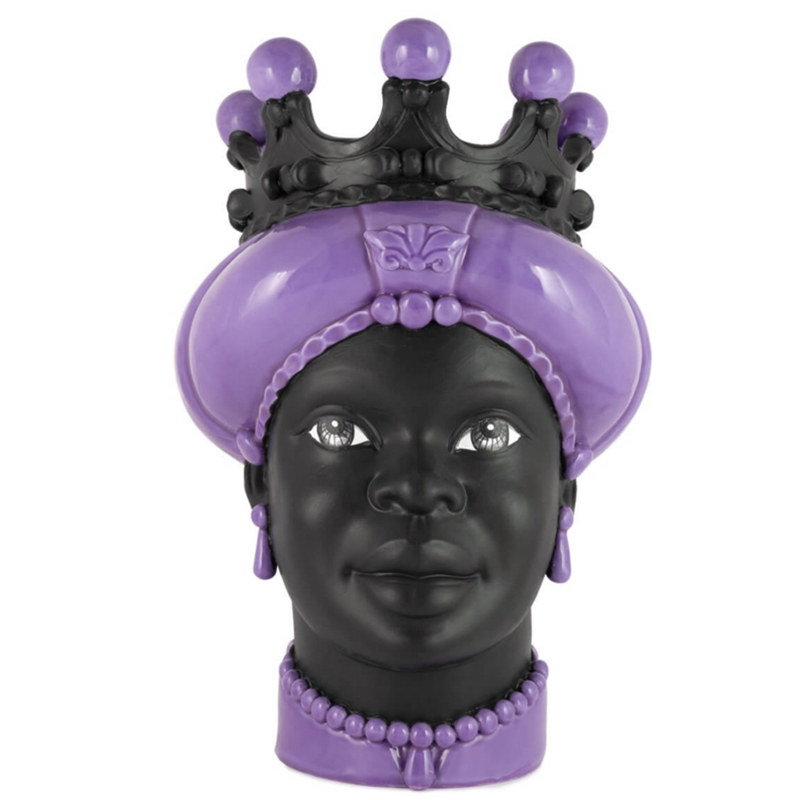 Ваза VASE MORO LADY CROWN DARK purple Черный Сиреневый Ваза VASE MORO LADY CROWN DARK purple Черный Сиреневый в Кирове | Loft Concept