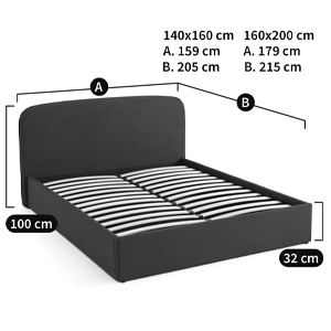 Двуспальная кровать с подъемным механизмом Mathise Bed Deep Blue Двуспальная кровать с подъемным механизмом Mathise Bed Deep Blue в Кирове