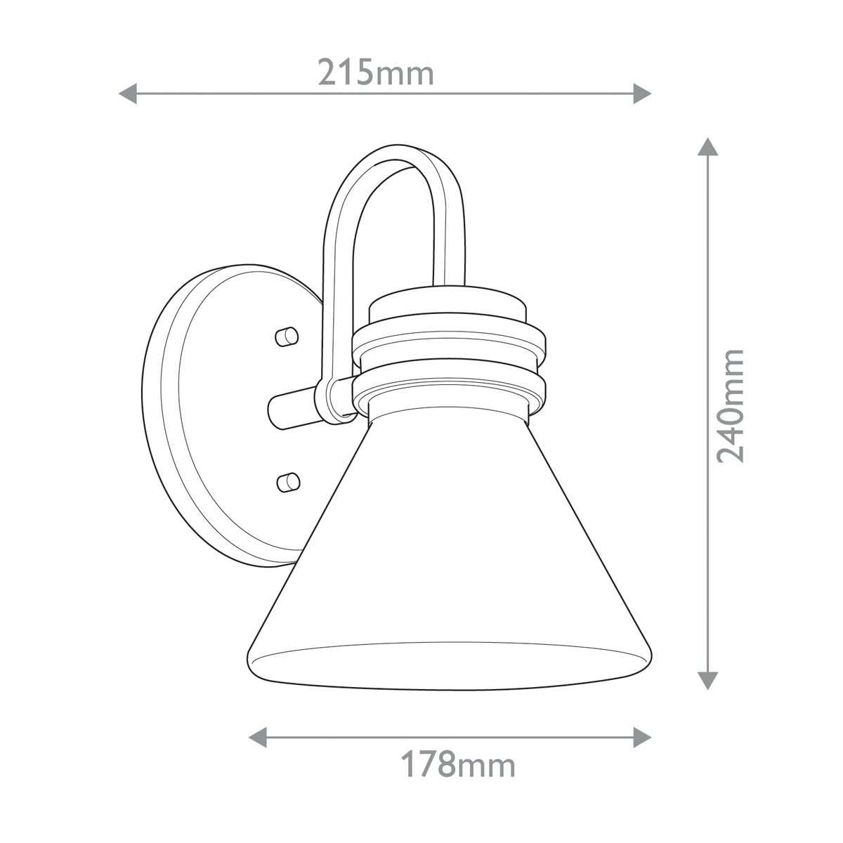 Бра с белым матовым плафоном в форме конуса Kichler в Кирове