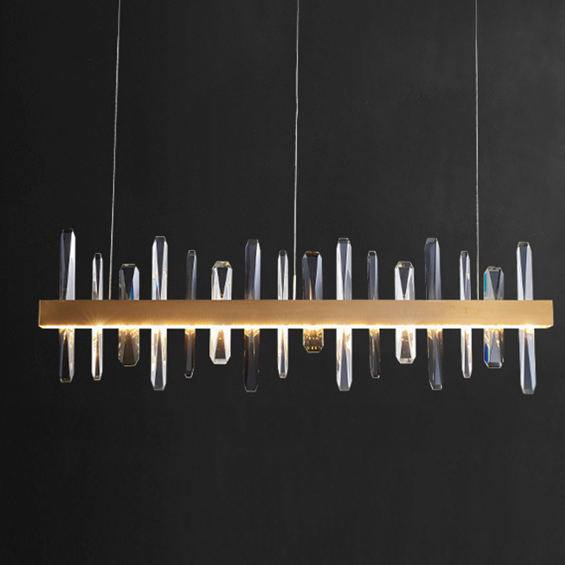 Люстра Gertrudis Chandelier line Латунь Прозрачный Люстра Gertrudis Chandelier line Латунь Прозрачный в Кирове | Loft Concept