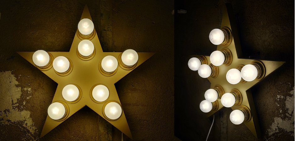 Настенный светильник Star золотая звезда Настенный светильник Star золотая звезда - Loft-Concept в Кирове