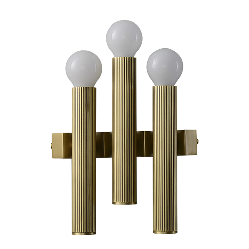 Бра Corrugated Brass Wall Lamp Латунь Бра Corrugated Brass Wall Lamp Латунь в Кирове | Loft Concept