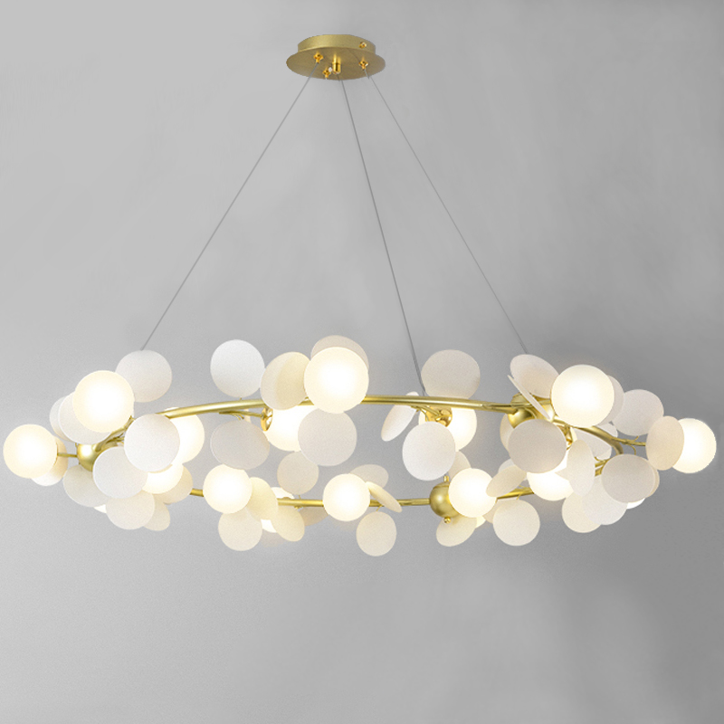 Люстра MATISSE Chandelier circle white Золотой Белый Люстра MATISSE Chandelier circle white Золотой Белый в Кирове | Loft Concept