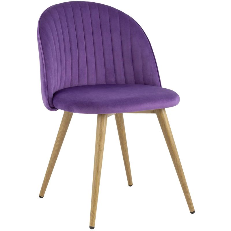 Стул Miruna Chair Лиловый Велюр Лиловый Древесина Стул Miruna Chair Лиловый Велюр Лиловый Древесина в Кирове | Loft Concept