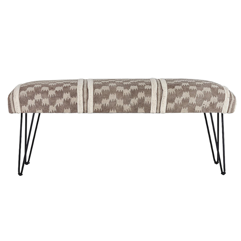 Оттоманка Beige Kilim Ornament Бежево-серый Оттоманка Beige Kilim Ornament Бежево-серый в Кирове | Loft Concept