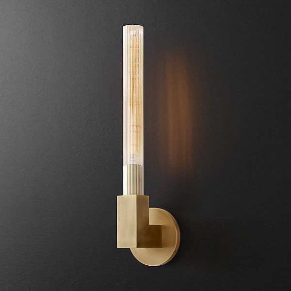 Бра RH CANNELLE wall lamp SINGLE Sconces Латунь Бра RH CANNELLE wall lamp SINGLE Sconces Латунь в Кирове | Loft Concept
