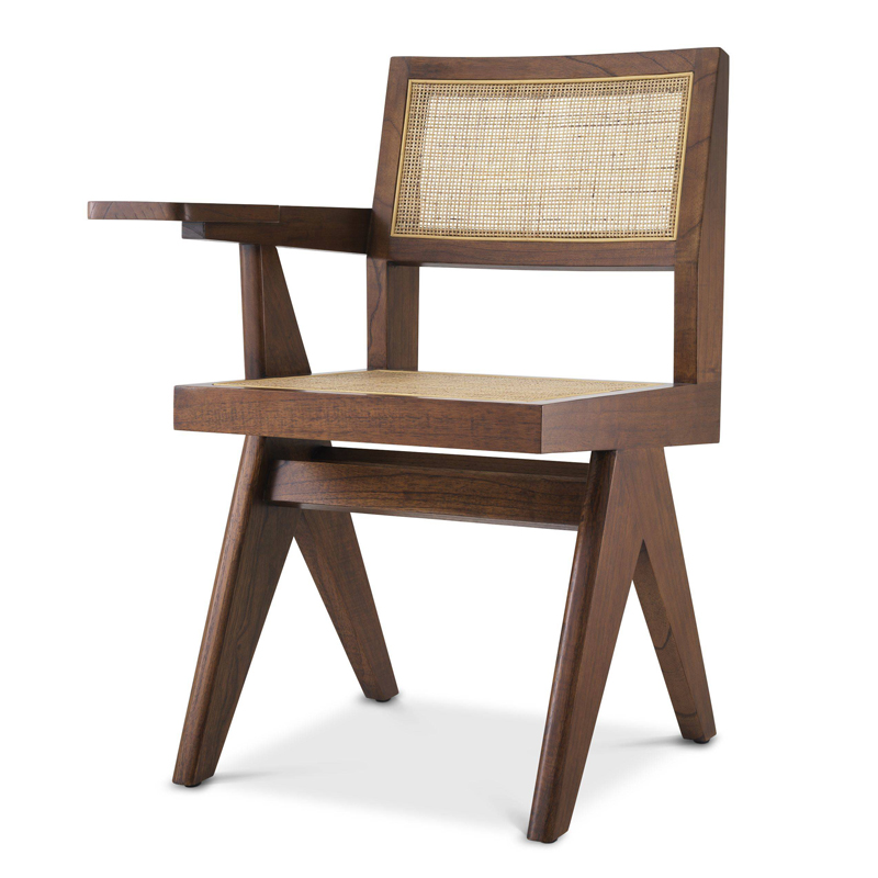 Стул Eichholtz Chair Niclas With Desk brown Бежевый Коричневый Стул Eichholtz Chair Niclas With Desk brown Бежевый Коричневый в Кирове | Loft Concept