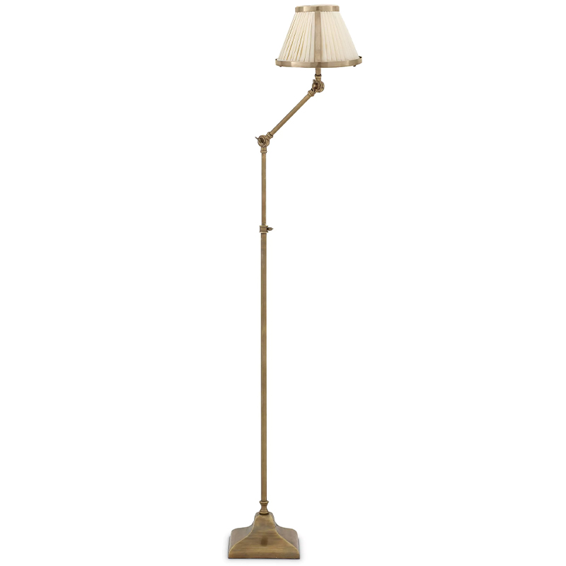 Торшер Eichholtz Floor Lamp Brunswick Винтажная латунь Кремовый Черный Торшер Eichholtz Floor Lamp Brunswick Винтажная латунь Кремовый Черный в Кирове | Loft Concept