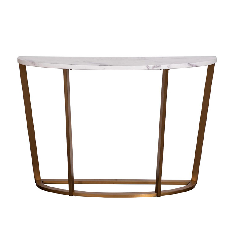 Консоль Carlo Console матовое золото Белый Мрамор Bianco Консоль Carlo Console матовое золото Белый Мрамор Bianco в Кирове | Loft Concept