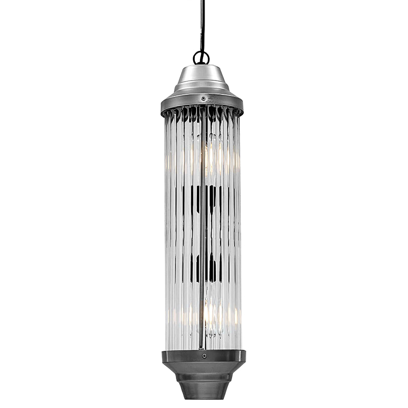 Подвесной светильник Transparent Tubes Pendant Хром Прозрачный Подвесной светильник Transparent Tubes Pendant Хром Прозрачный в Кирове | Loft Concept