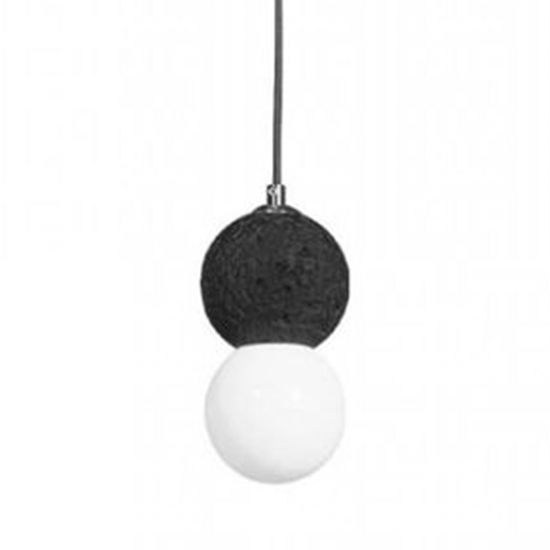 Светильник подвесной Sea foam Black диаметр 10 Белый Черный Светильник подвесной Sea foam Black диаметр 10 Белый Черный в Кирове | Loft Concept