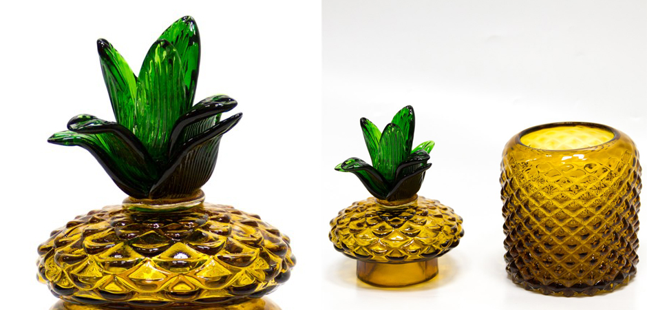 Ваза с крышкой Pineapple Transparent Amber S Ваза с крышкой Pineapple Transparent Amber S - Loft-Concept в Кирове