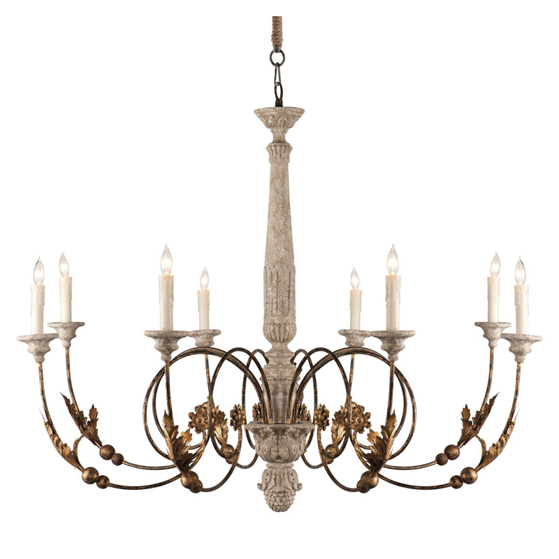 Люстра Mauricette Provence Chandelier Бронза Светло-серый Люстра Mauricette Provence Chandelier Бронза Светло-серый в Кирове | Loft Concept