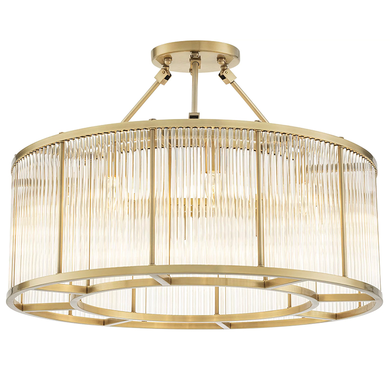 Потолочный светильник Eichholtz Ceiling Lamp Bernardi L Латунь Прозрачное Стекло Потолочный светильник Eichholtz Ceiling Lamp Bernardi L Латунь Прозрачное Стекло в Кирове | Loft Concept