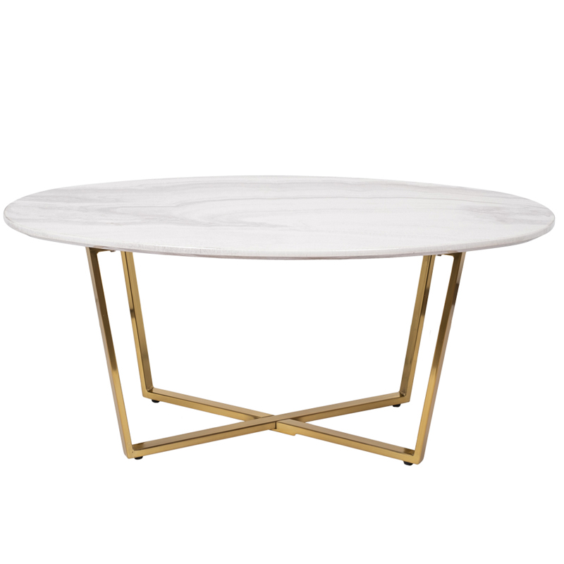 Кофейный стол Marsali Coffee Table Золотой Белый Кофейный стол Marsali Coffee Table Золотой Белый в Кирове | Loft Concept
