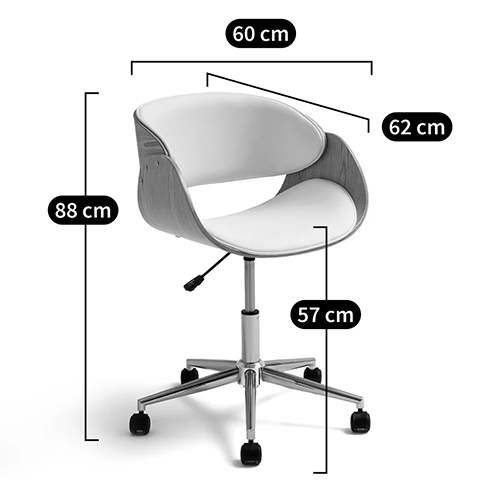 Вращающееся офисное кресло на колёсах Delwyn Chair White Вращающееся офисное кресло на колёсах Delwyn Chair White в Кирове