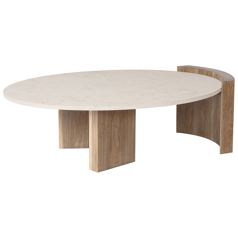 Кофейный стол Jia Coffee Table Бежевый Коричневый Кофейный стол Jia Coffee Table Бежевый Коричневый в Кирове | Loft Concept