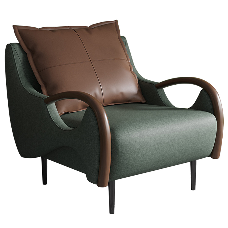 Кресло Oliwier Green Armchair Зеленый Коричневый Кресло Oliwier Green Armchair Зеленый Коричневый в Кирове | Loft Concept