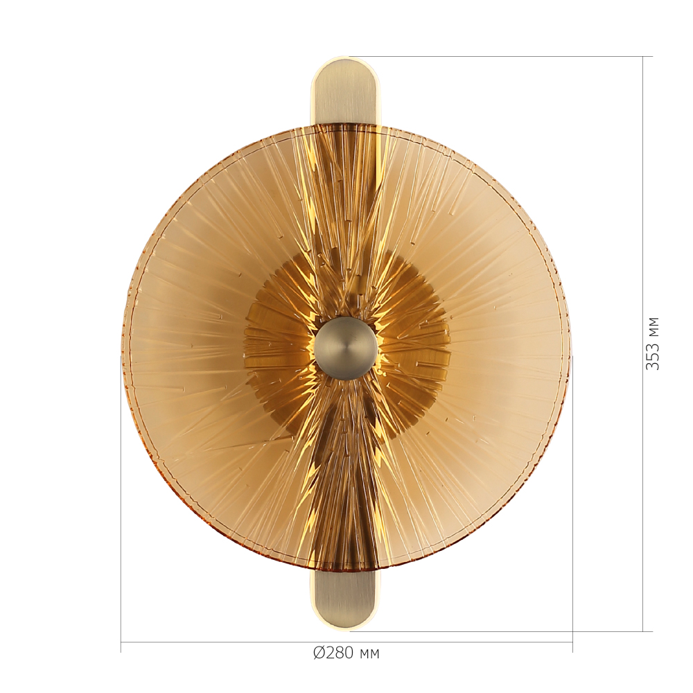 Бра с круглым стеклянным плафоном Gingham в Кирове