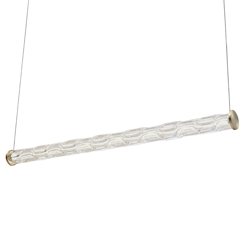 Линейный подвесной светильник Storey Glass Hanging Lamp Золотой Прозрачное Стекло Линейный подвесной светильник Storey Glass Hanging Lamp Золотой Прозрачное Стекло в Кирове | Loft Concept