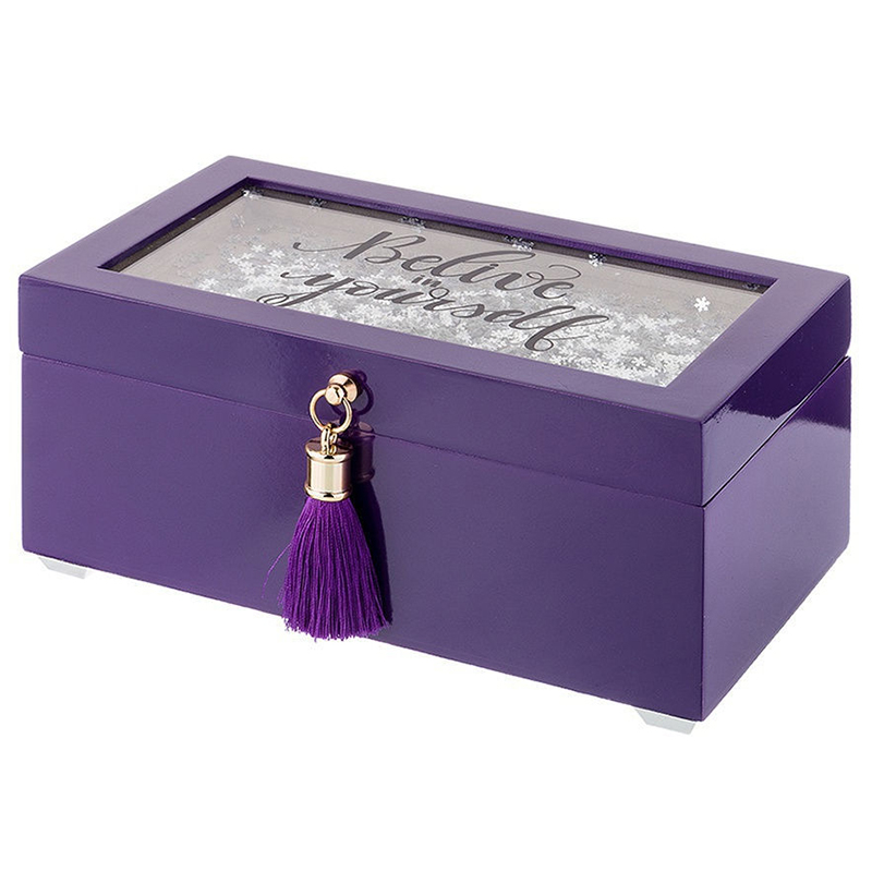 Шкатулка Snowflakes Lilac Box Фиолетовый Шкатулка Snowflakes Lilac Box Фиолетовый в Кирове | Loft Concept