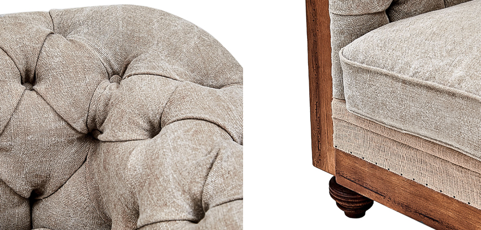 Кресло Deconstructed Chesterfield Armchair Gray - фото №1