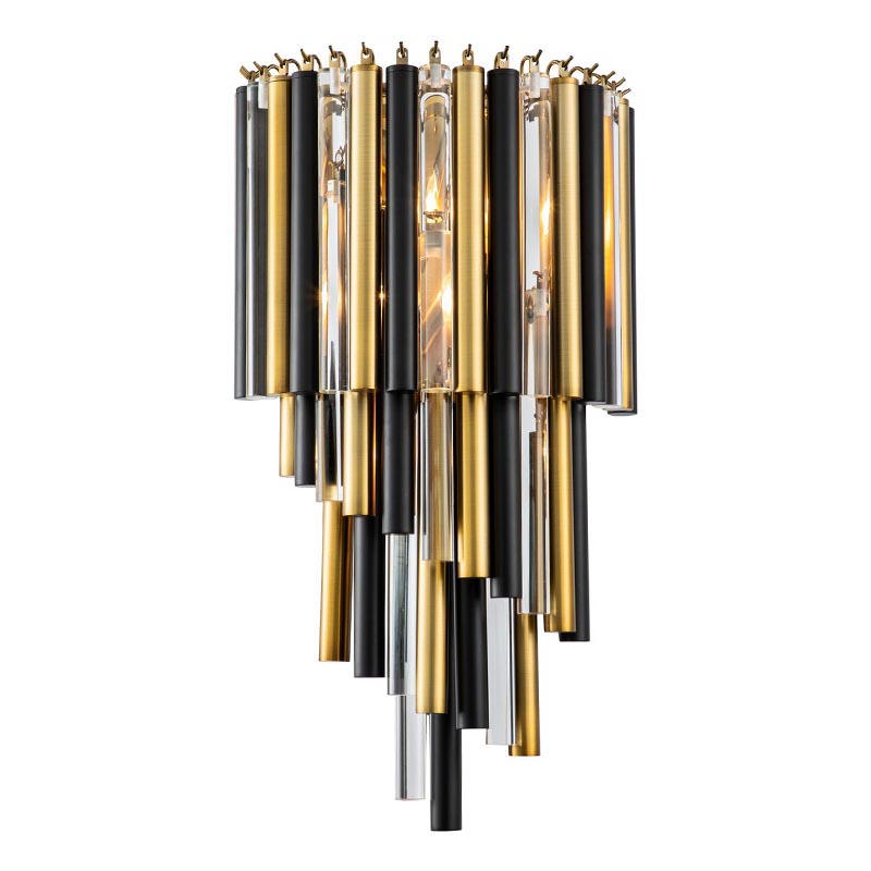 Бра Black Brass Symphony Wall Lamp Черный Латунь Прозрачный (Transparent) Бра Black Brass Symphony Wall Lamp Черный Латунь Прозрачный (Transparent) в Кирове | Loft Concept
