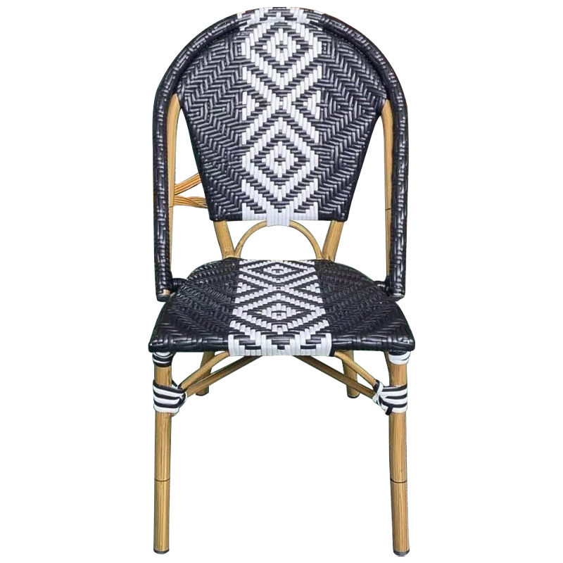 Стул ротанг Wicker Aloys Rattan Chair Древесина Черный Белый Стул ротанг Wicker Aloys Rattan Chair Древесина Черный Белый в Кирове | Loft Concept