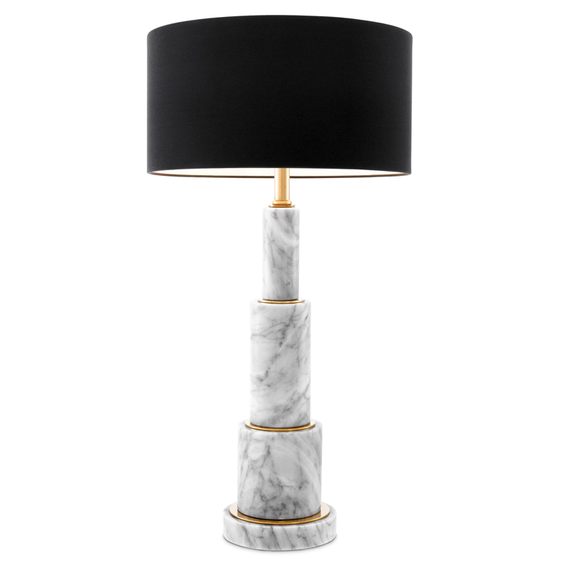 Настольная лампа Eichholtz Table Lamp Dax Белый Мрамор Bianco Черный Глянцевое золото Настольная лампа Eichholtz Table Lamp Dax Белый Мрамор Bianco Черный Глянцевое золото в Кирове | Loft Concept