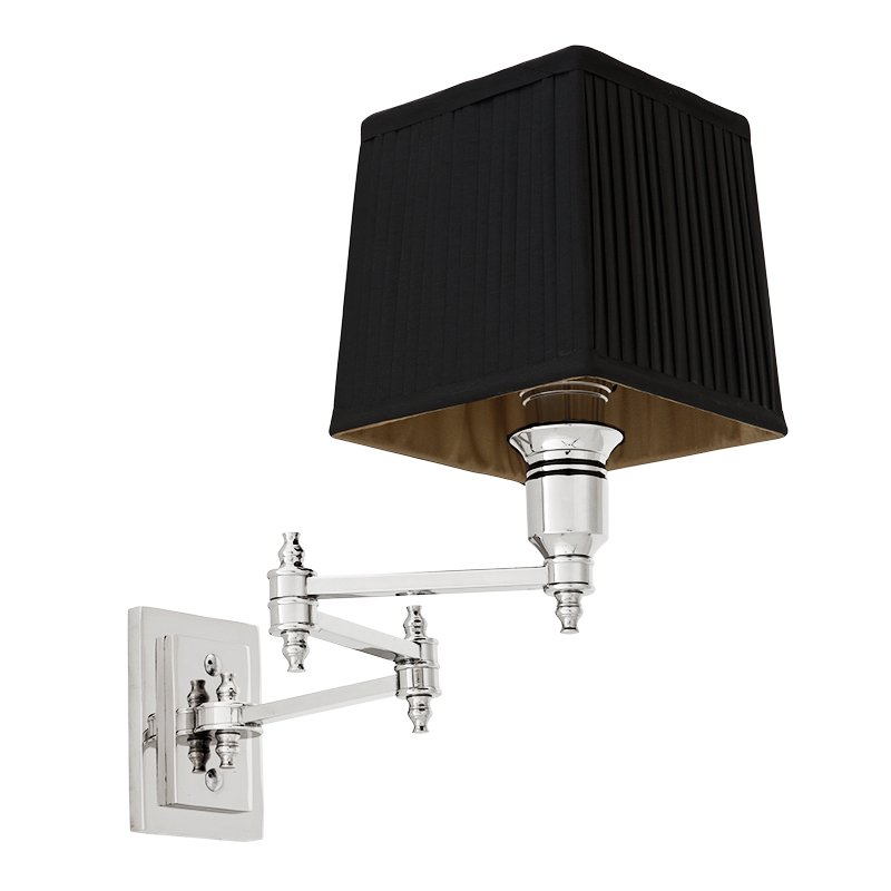 Бра Wall Lamp Lexington Swing Nickel+Black Никель Черный Бра Wall Lamp Lexington Swing Nickel+Black Никель Черный в Кирове | Loft Concept