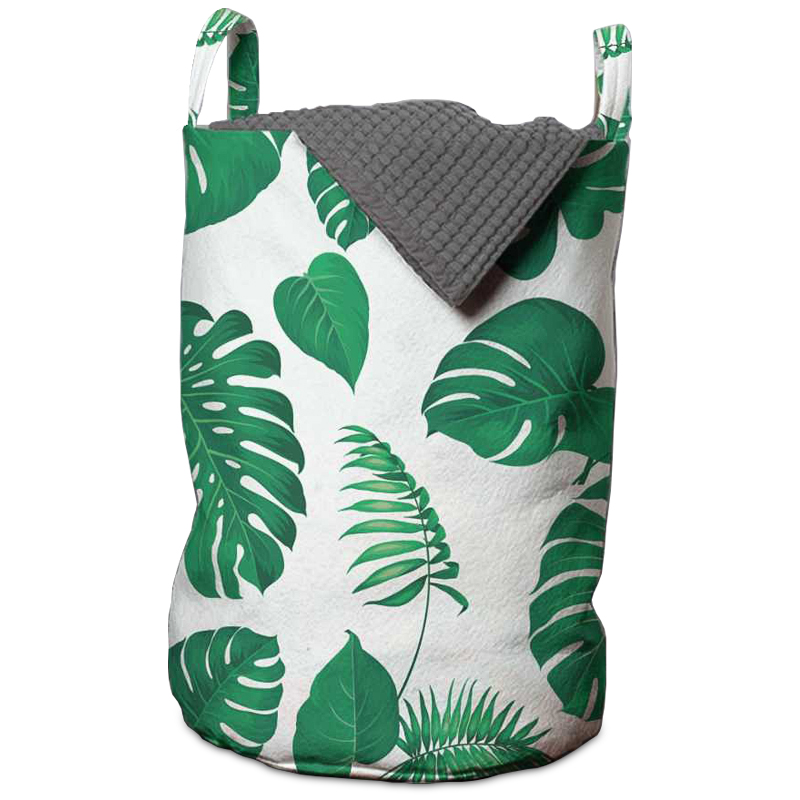 Корзина Tropical Pattern Basket Зеленый Белый Корзина Tropical Pattern Basket Зеленый Белый в Кирове | Loft Concept