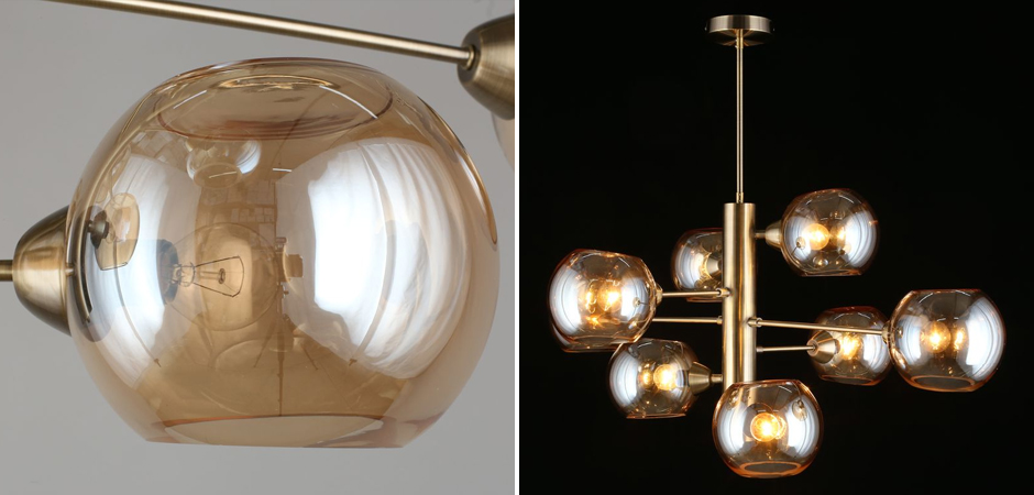 Люстра Staggered Glass Латунь Люстра Staggered Glass Латунь - Loft-Concept в Кирове