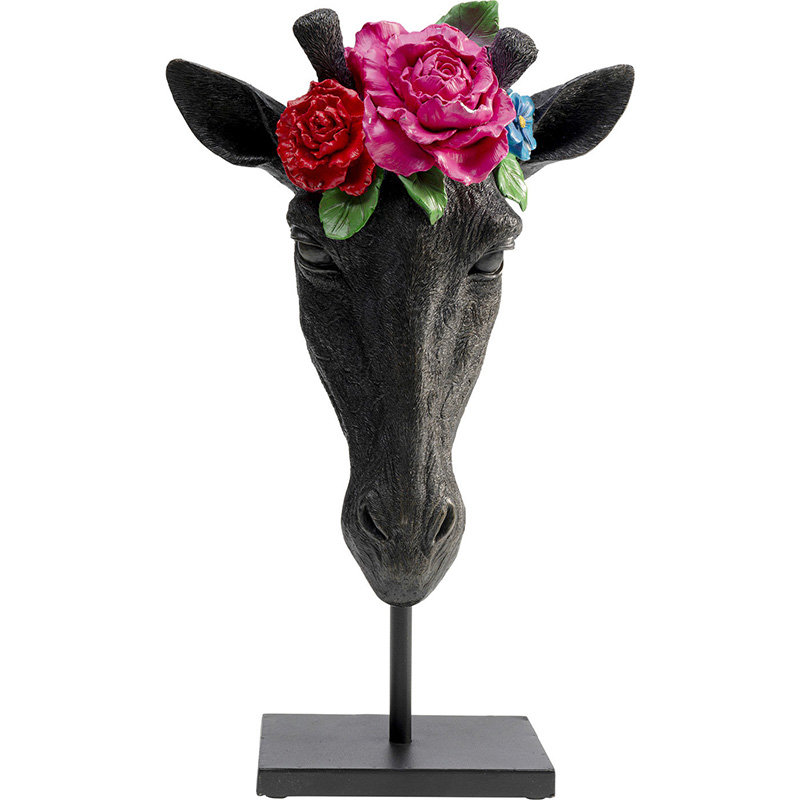 Статуэтка Giraffe and Flowers Черный Статуэтка Giraffe and Flowers Черный в Кирове | Loft Concept