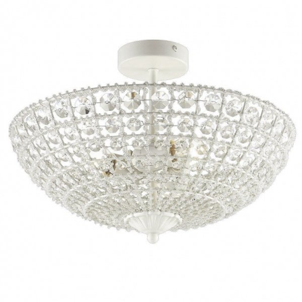 Потолочный светильник Casbah Crystal Top Lamp 3 Прозрачный Белый Потолочный светильник Casbah Crystal Top Lamp 3 Прозрачный Белый в Кирове | Loft Concept