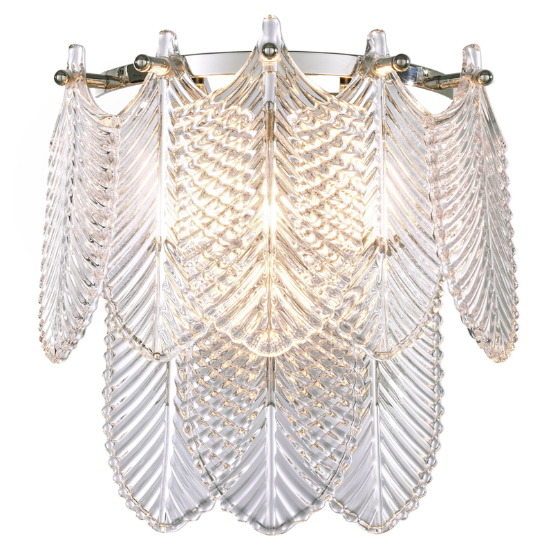 Бра Eichholtz Wall Lamp Verbier clear Прозрачное Стекло Никель Бра Eichholtz Wall Lamp Verbier clear Прозрачное Стекло Никель в Кирове | Loft Concept