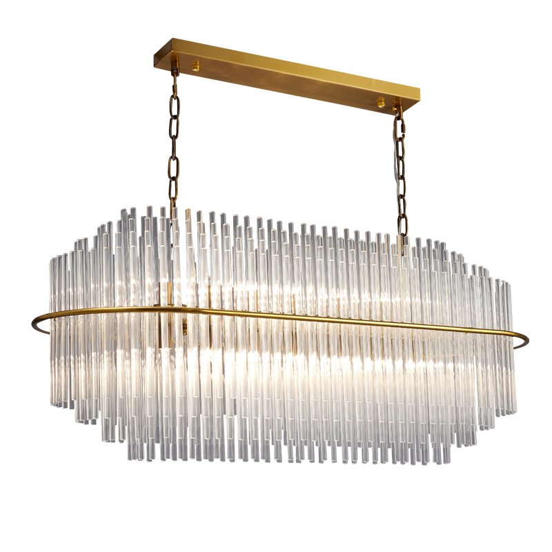 Люстра Nembus KEBO STILL LINE CHANDELIER Латунь Прозрачный в Кирове | Loft Concept 